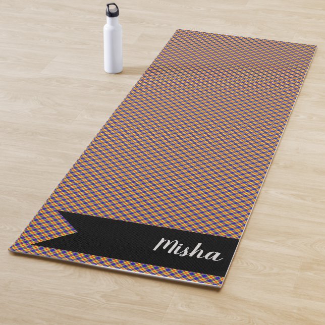 Esterilla De Yoga Rainbow Check Scottish Tartán Plaid Pattern (In situ)