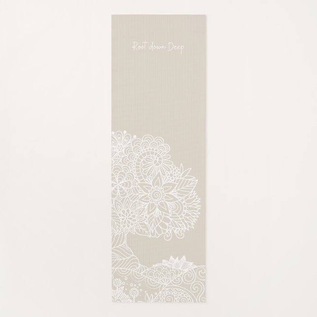 Esterilla De Yoga Raíz Abajo Árbol Profundo De La Vida Diseño Mandal (Anverso)