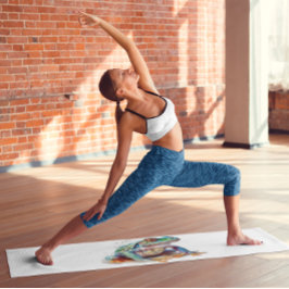 Esterilla De Yoga Rana acuarela de tono jewel