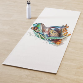 Esterilla De Yoga Rana acuarela tonos joya
