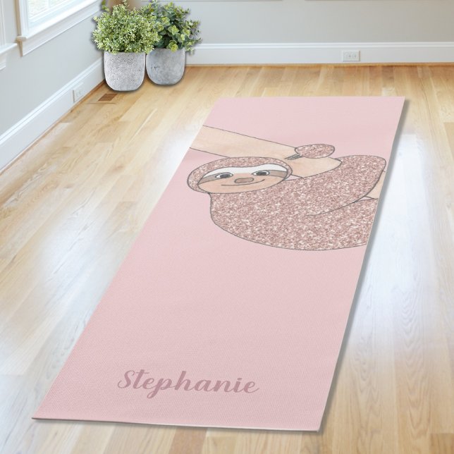 Esterilla De Yoga Ranura de Purpurina rosa de Rubor personalizada (Subido por el creador)