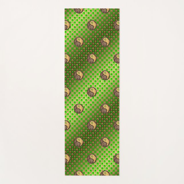 Esterilla De Yoga Rata de virus y fuego (Anverso)