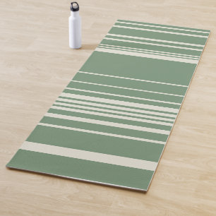 Esterilla De Yoga Rayas complejas en verde