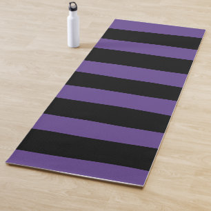 Esterilla De Yoga Rayas desiguales en morado y negro