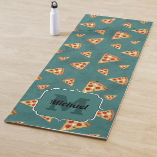 Esterilla De Yoga Rebanadas de pizza geniales patrón vintage azul tu