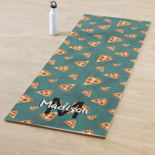 Esterilla De Yoga Rebanadas de pizza geniales patrón vintage azul ve