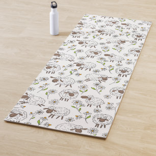 Esterilla De Yoga Recuento de ovejas en blanco