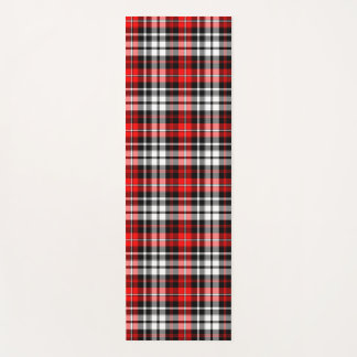Esterilla De Yoga Red Black White Plaid Tartan Pattern Design 