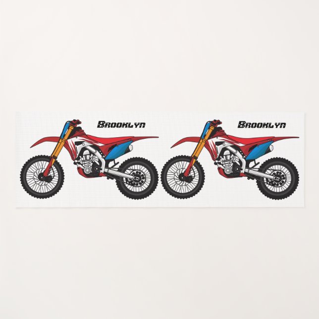 Esterilla De Yoga Red dirt bike motorcycle  (Anverso (horizontal))
