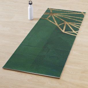Esterilla De Yoga Red dorada y selva verde