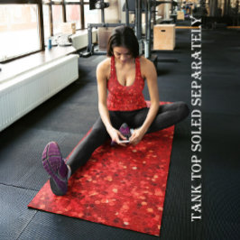 Esterilla De Yoga Red sparkling glitter pattern