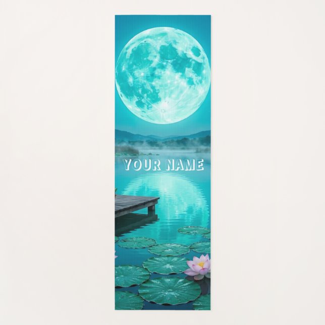 Esterilla De Yoga Reflexión de Luna Tranquila (Anverso)