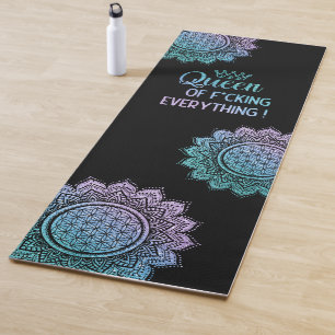 Esterilla De Yoga Reina de todo lo reluciente mandala teal