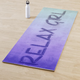 Esterilla De Yoga Relájese Chica Azul Verde Rústico