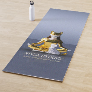 Esterilla De Yoga Relieve metalizado dorado Origami Yoga Meditación