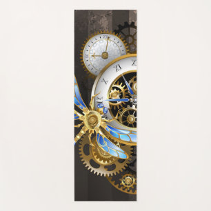 Esterilla De Yoga Reloj de vapor con libélula mecánica