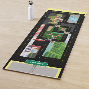 Esterilla De Yoga Reproducir coches y cortar Alfombrilla de auto esc