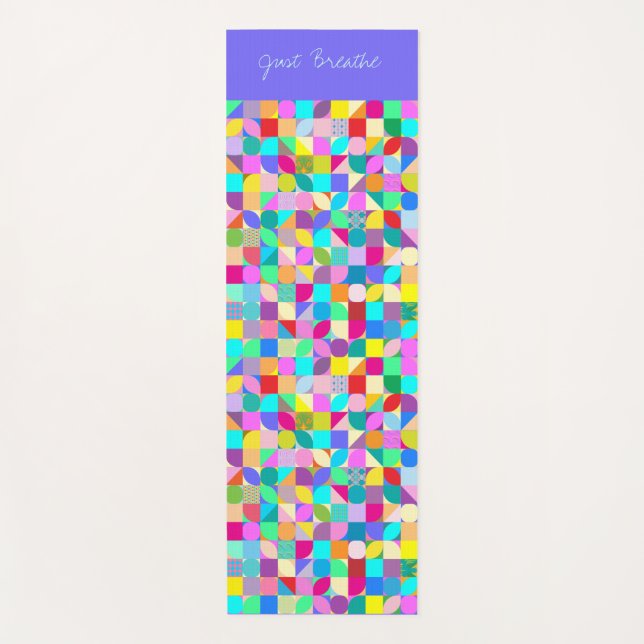 Esterilla De Yoga Respira la meditación del yoga moderna (Anverso)