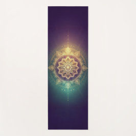 Esterilla De Yoga Resplandor de Mandala Púrpura Dorada