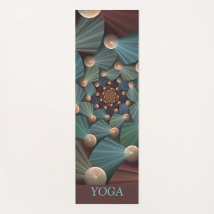 Esterilla De Yoga Resumen Arte fractal Profundidad de pizarra marrón