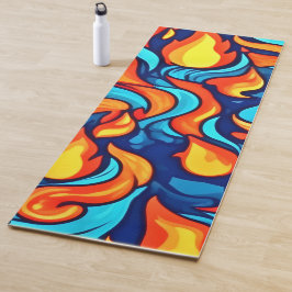 Esterilla De Yoga Resumen azul llamativo