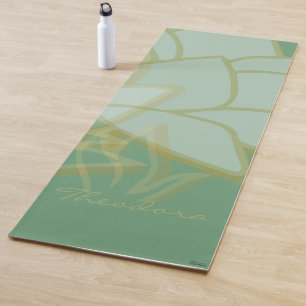 Esterilla De Yoga Resumen blanco verde de moda
