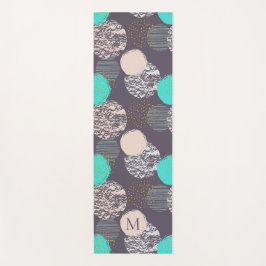 Esterilla De Yoga Resumen Círculos Patrón personalizado monograma yo