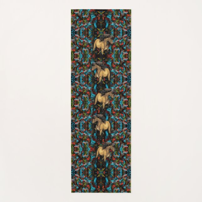 Esterilla De Yoga Resumen de Art Nouveau de caballos reunido (Anverso)