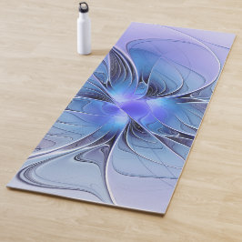Esterilla De Yoga Resumen de arte fractal moderno Lavanda azul