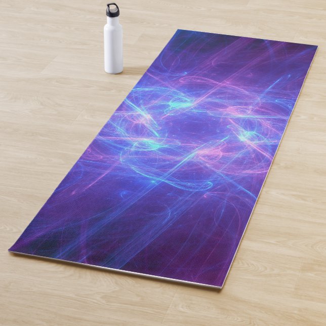 Esterilla De Yoga Resumen de fractal azul y rosa (In situ)