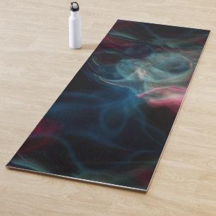 Esterilla De Yoga resumen de humo rosa y azul