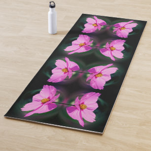 Esterilla De Yoga Resumen de la Flor Cosmos Rosa Única