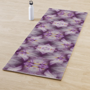 Esterilla De Yoga Resumen de la flor iris púrpura japonesa
