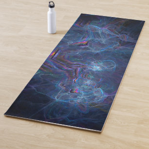 Esterilla De Yoga Resumen de la nebulosa fractal y la morfa geométri