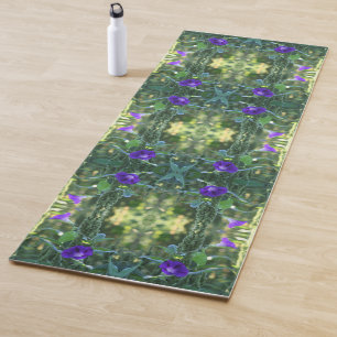 Esterilla De Yoga Resumen de las Flores de Gloria de Morada Salvaje