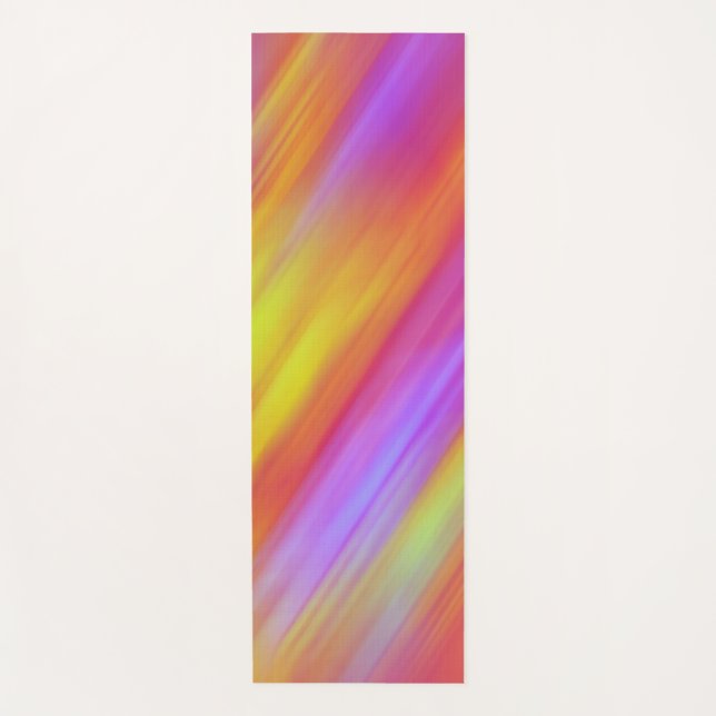 Esterilla De Yoga Resumen de Neon Brillante Rojo Rosa Amarillo (Anverso)