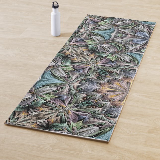 Esterilla De Yoga Resumen Dusty Succulum Patrón Rosette de jardín (In situ)