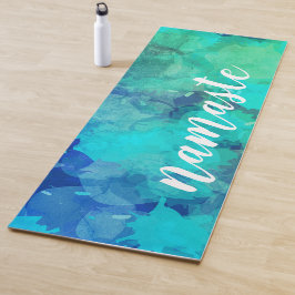 Esterilla De Yoga Resumen El arte de la tinta azul morado de alcohol