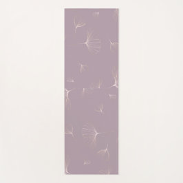 Esterilla De Yoga Resumen Ginkgo Biloba Rosa Botánico Oro