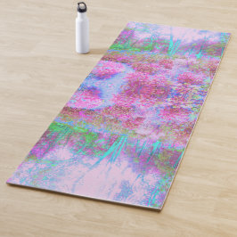 Esterilla De Yoga Resumen impresionista rosa y turquesa