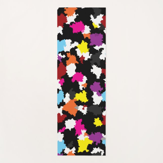 Esterilla De Yoga Resumen irregular de color negro (Anverso)