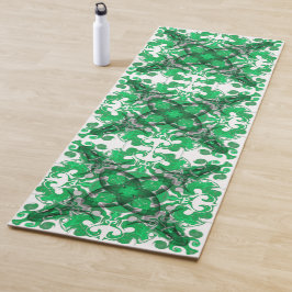 Esterilla De Yoga Resumen mandala verde giratoria mariposa psicodéli