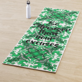 Esterilla De Yoga Resumen mandala verde mariposa psicodélica