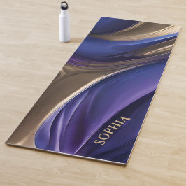 Esterilla De Yoga Resumen moderno-azul, púrpura y dorado-