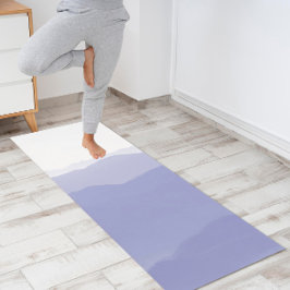 Esterilla De Yoga Resumen Montaña moderna elegante perwinkle blanco