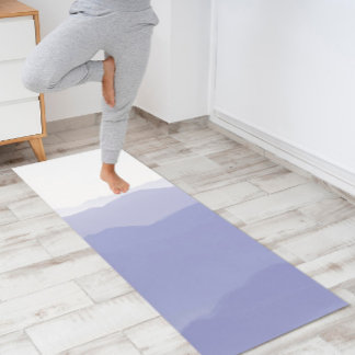 Esterilla De Yoga Resumen Montaña moderna elegante perwinkle blanco