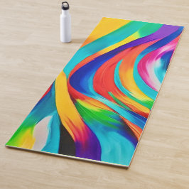 Esterilla De Yoga Resumen vibrante Arte de color de rotación
