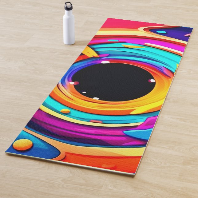 Esterilla De Yoga Resumen vibrante Arte de vórtice cósmico (In situ)