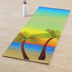 Esterilla De Yoga Resumen Vida tropical Palm Treascape