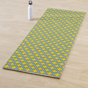 Esterilla De Yoga Rojo azul amarillo y bebé, Entramado, Quatrefoil